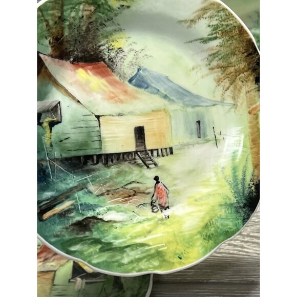 Studiocraft Singapore Handpainted 6” Decorative Plates Set of 4 Vintage 1972 - Picture 7 of 9